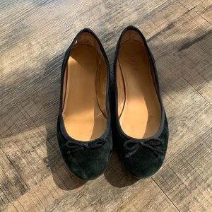 Black suede ballet flats size 8.5